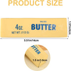 Butter Squeeze Squishy Toy, PU Material Butter Stick Slow Rising Squeeze Food Fidget Toy for Office School (Light Yellow)