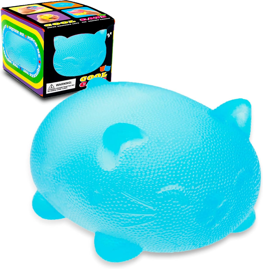 Stress Cat Toy, Sensory Fidget Toy, Sugar Filled Squishy Toys for Kids Stress Relief - High Density Squeeze Balls for Students Calming - Ultra-Soft Decompression Venting Toys B1